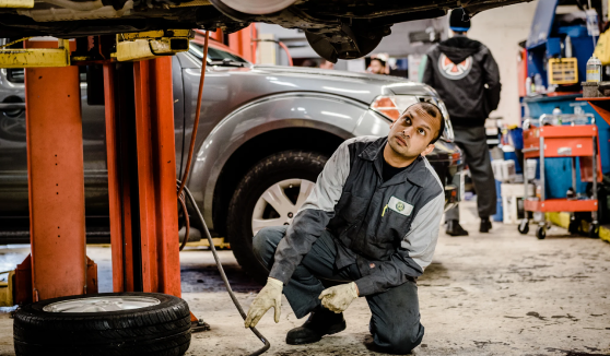 Our Mechanic Checking Vehicle at A+ Auto Repair of Redwood City - Redwood City Auto Repair