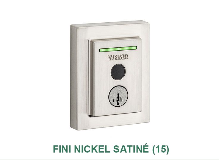 Une photo d'un interrupteur à clé avec finition nickel satiné