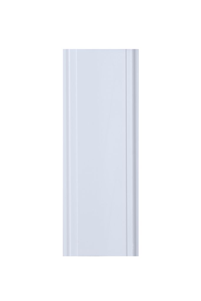 A white wall molding on a white background.