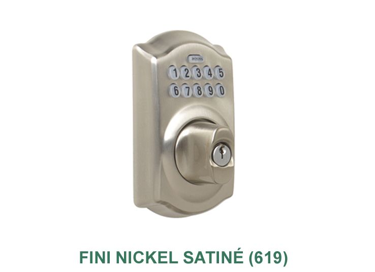 Une serrure de porte en acier inoxydable avec des chiffres dessus