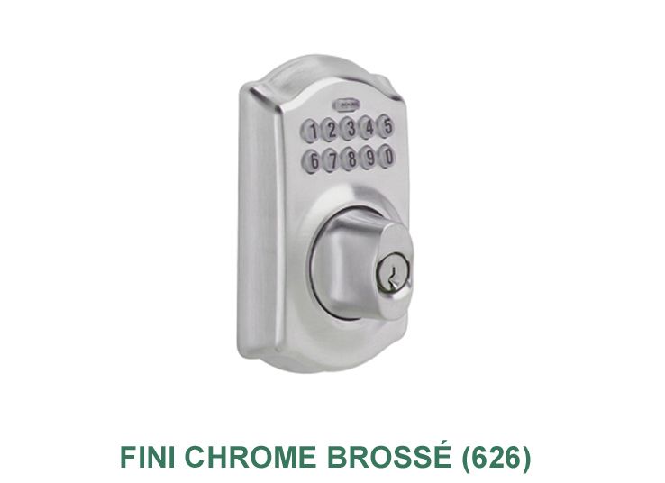 Une serrure de porte en acier inoxydable avec des chiffres dessus