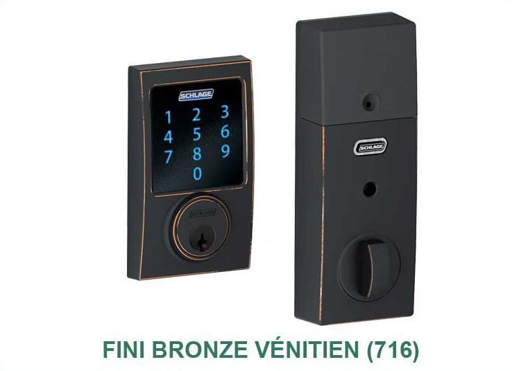 Une photo d'une serrure de porte avec les mots fini bronze vénitien ( 716 ) en bas