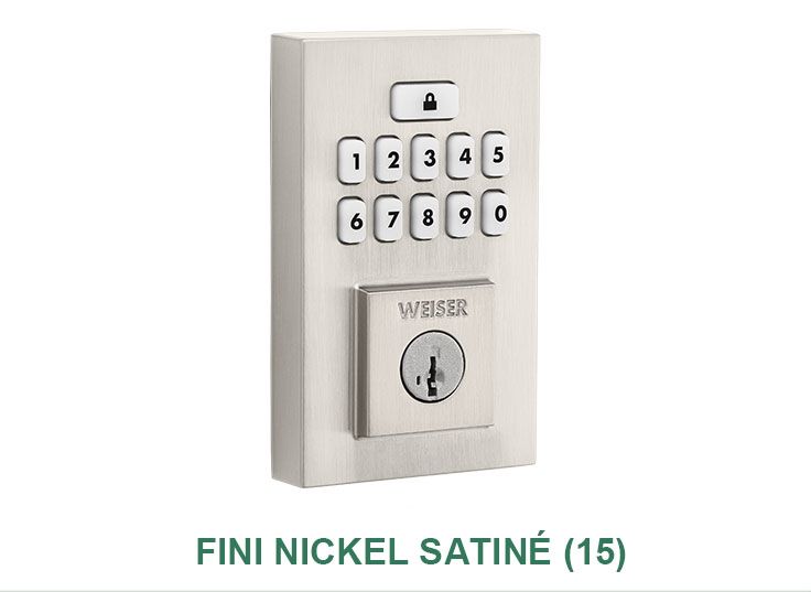 Une serrure de porte en acier inoxydable avec des chiffres dessus