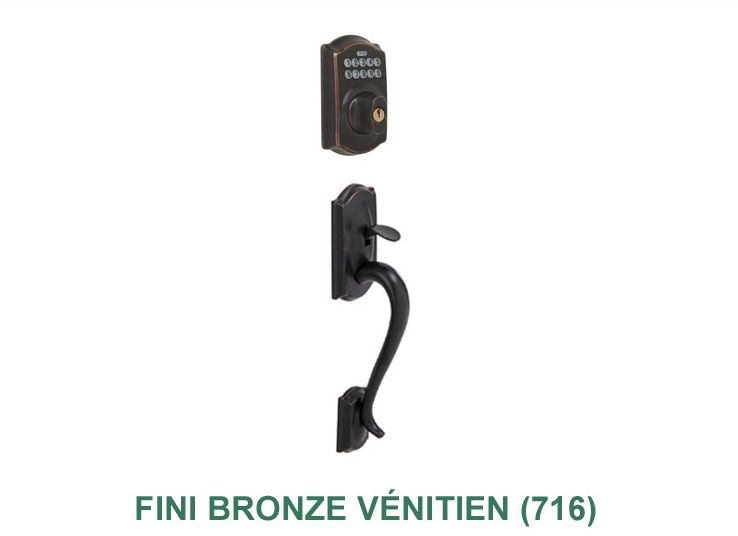 Une image d'une serrure de porte avec une poignée sur fond blanc.