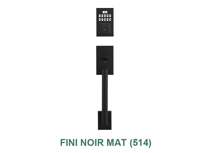 Une photo d'un mat fini noir ( 514 ) sur fond blanc.