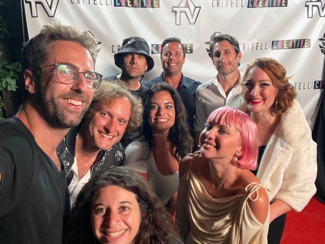 Wrapping a successful shoot day on our (fake) red carpet. September 9, 2023