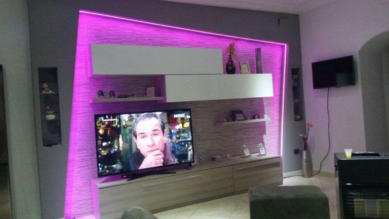 sala con mobili in cartongesso