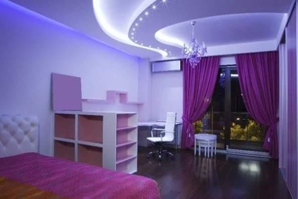 camera da letto con contro soffitto in cartongesso