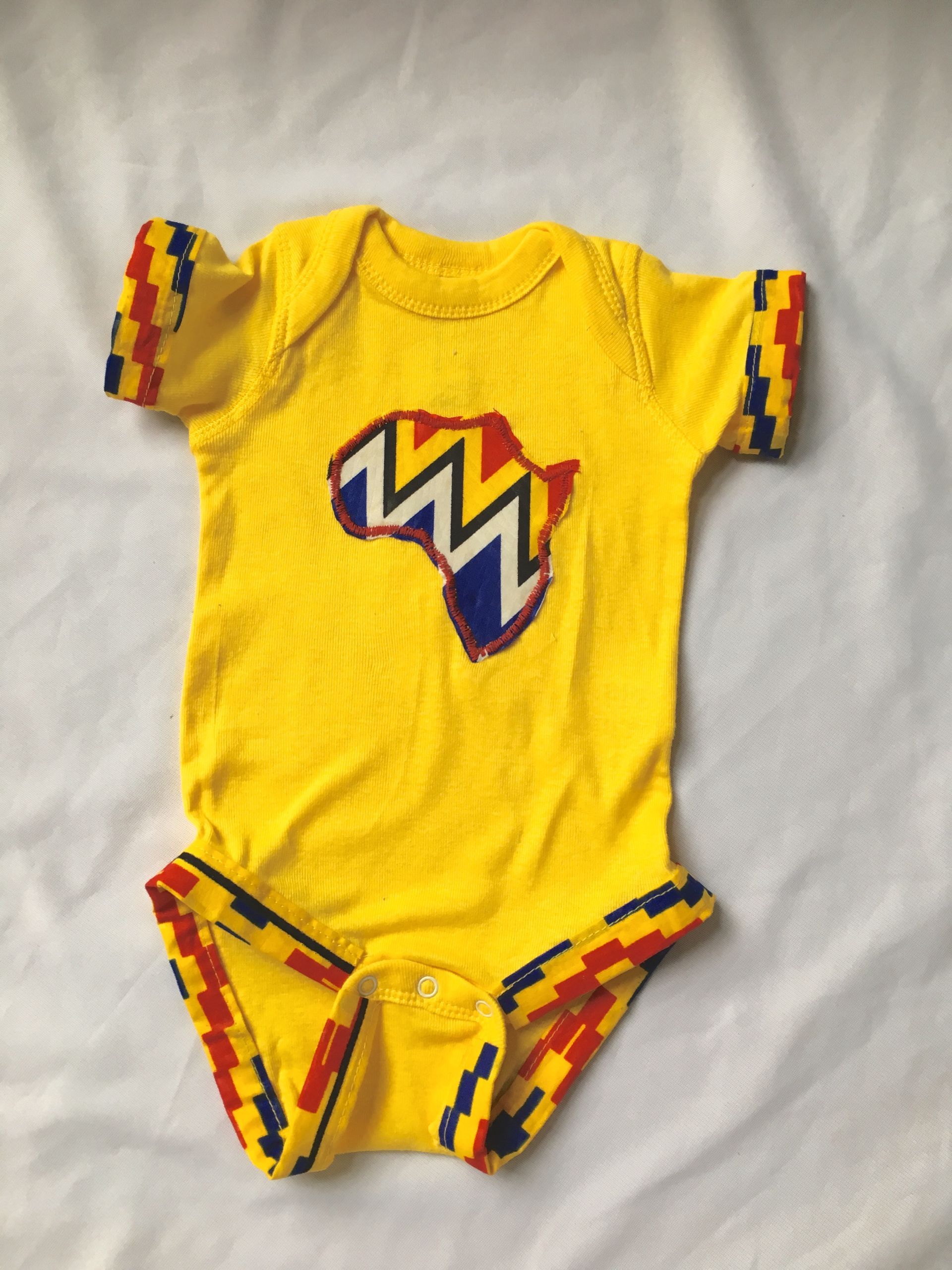 Yellow Unisex African Kente Print Bloomer