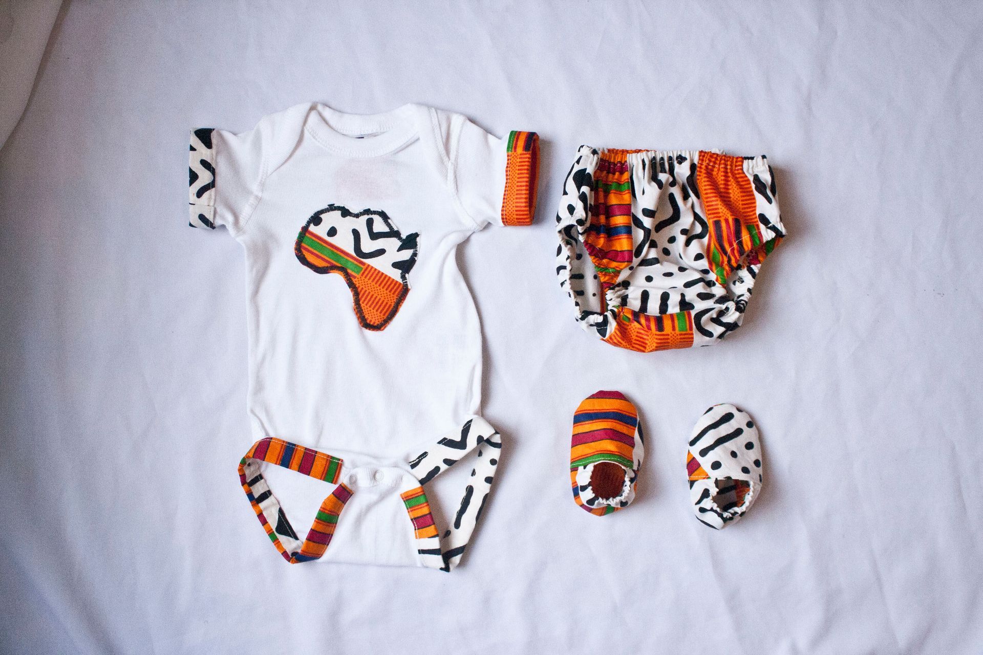 Unisex Ankara Kente Print Bloomer Diaper Cover Set