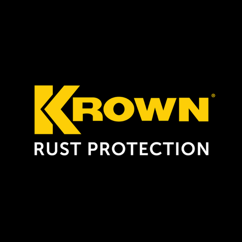 Krown Rust Protection logo in yellow and white on a black background Krown Rust Protection logo in yellow and white on a black background