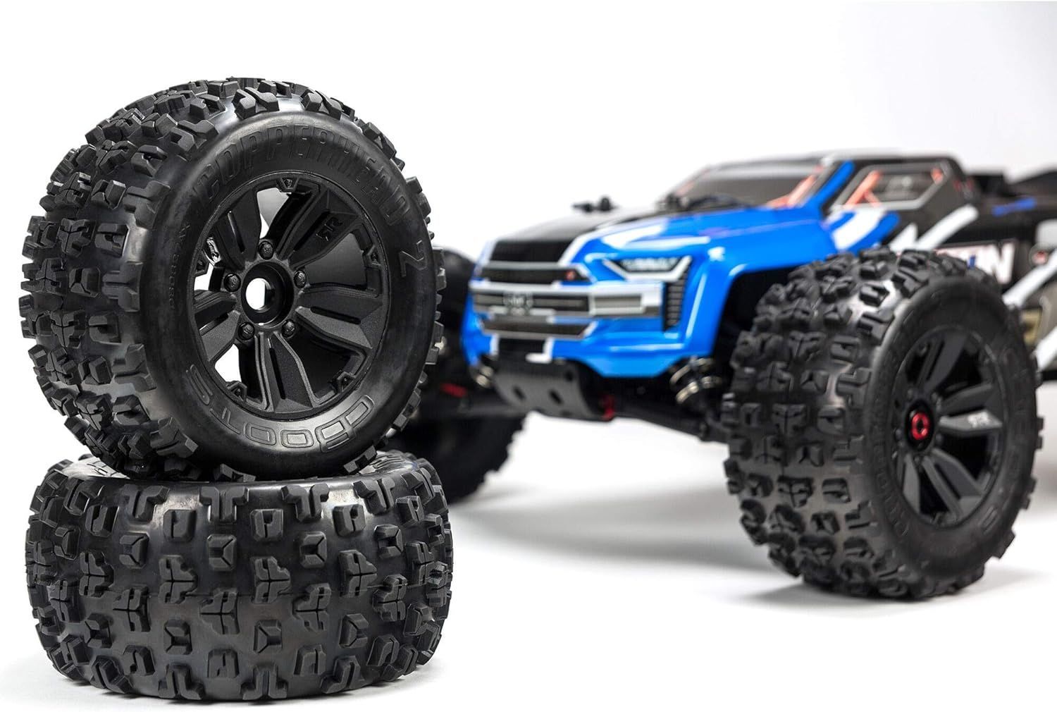 Arrma Kraton Blue 6S Basher 1/8 Scale RTR RC Brushless V2 ESC