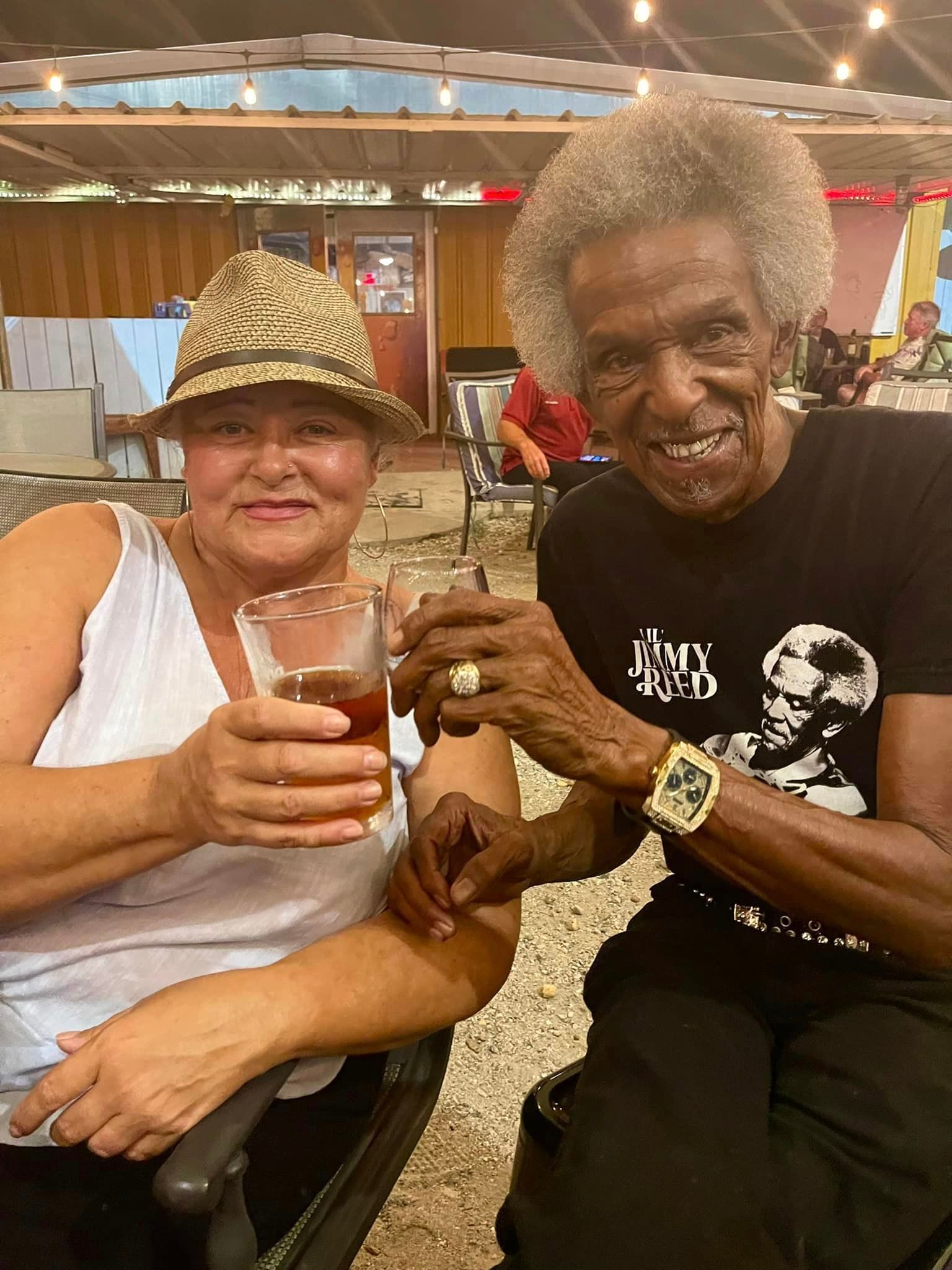 Lil Jimmy Reed with WBS president Donnia Rambin