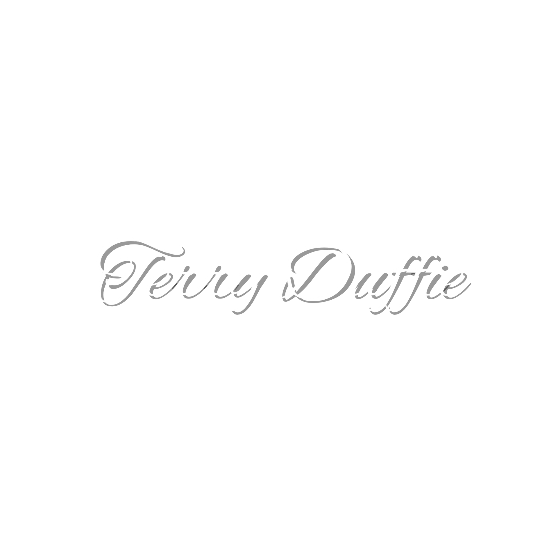 “Fifty Duffle” in light gray cursive text on a white background