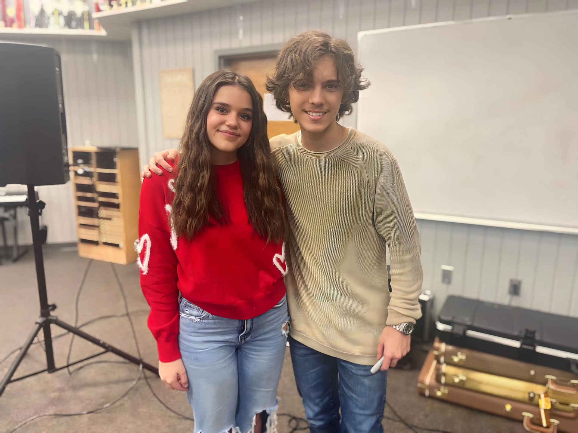 Ben Flournoy with Emma Wagoner Wicjsburg High School Blues in Schools