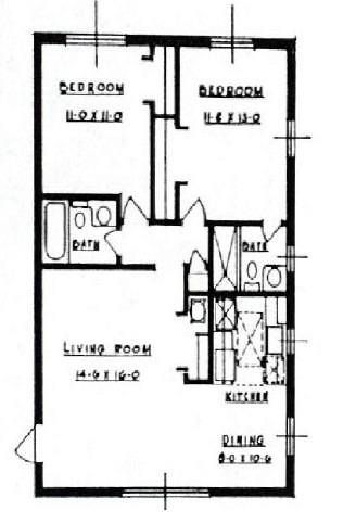 2 bedroom floor plan