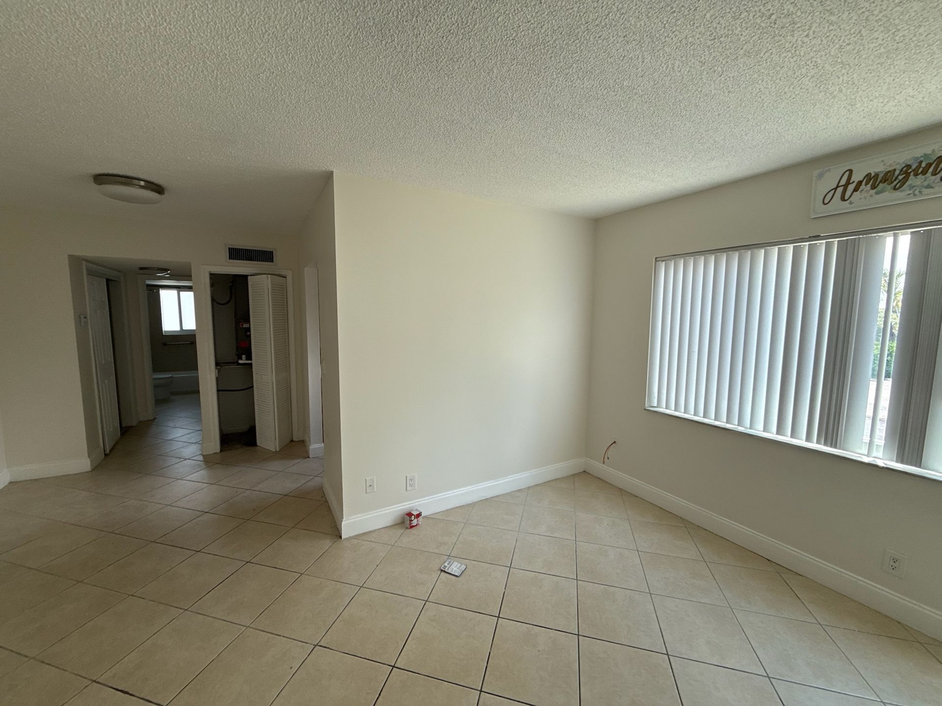 Photo of a living room showing a long window