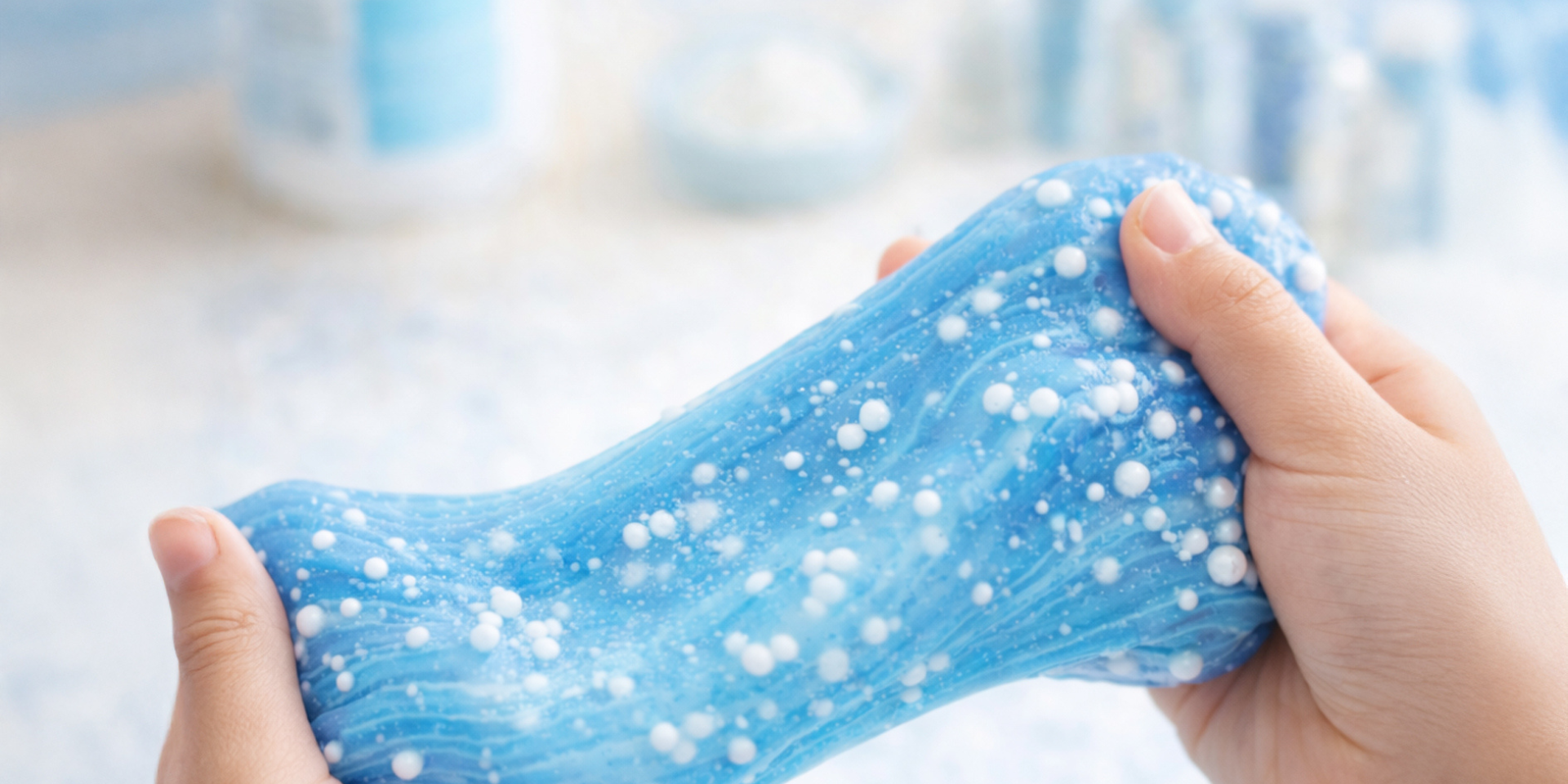 Sensorischer Winter Slime zum selber machen