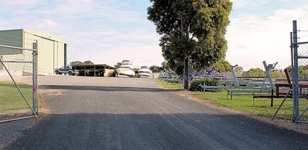 Boat Storage Entrance Driveway — Johnsonville, VIC — Tambo Marine