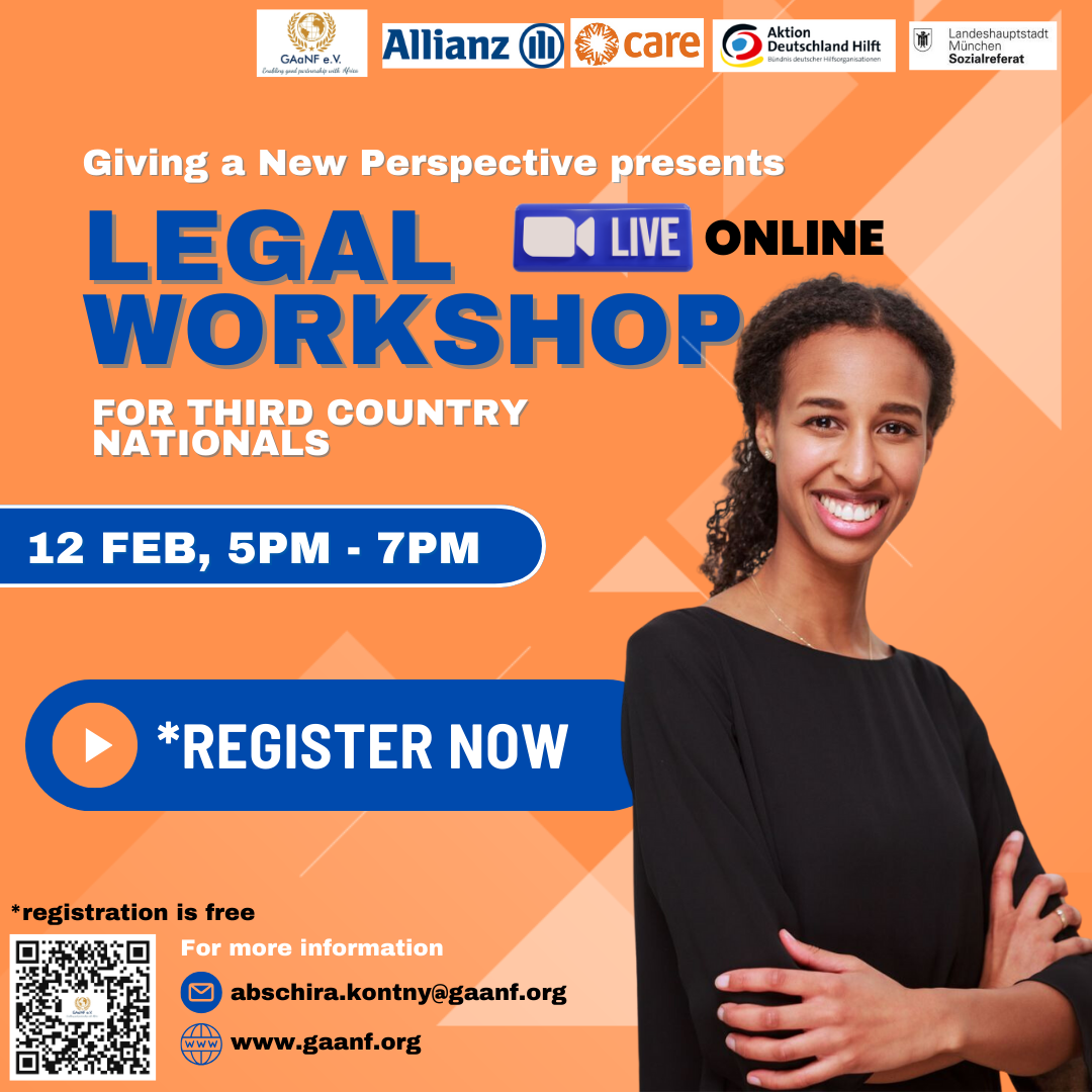 LEGAL WORKSHOP FOR THIRD COUNTRY NATIONALS!