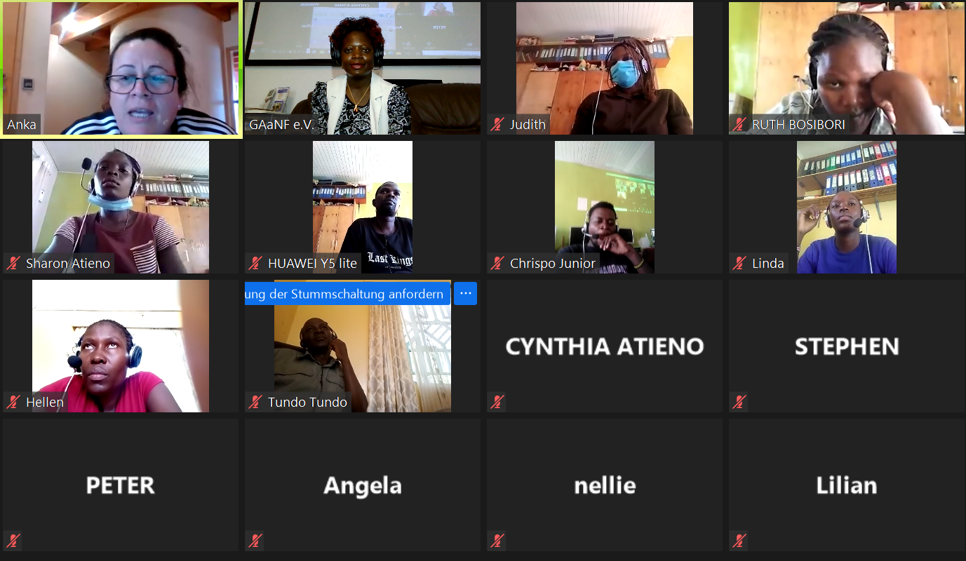 A group of people are on a video call including cynthia ateneo and stephen