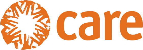 A logo for a company called care with an orange sun