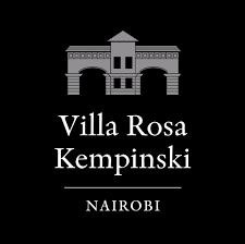 A black and white logo for villa rosa kempinski in nairobi