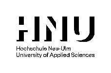 A black and white logo for the university of applied sciences
