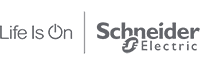 The logo for schneider electric says `` life is on schneider electric ''.
