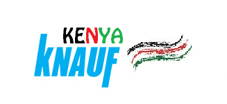 The logo for kenya knauf has a flag on it.