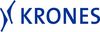 The word krones is written in blue on a white background.