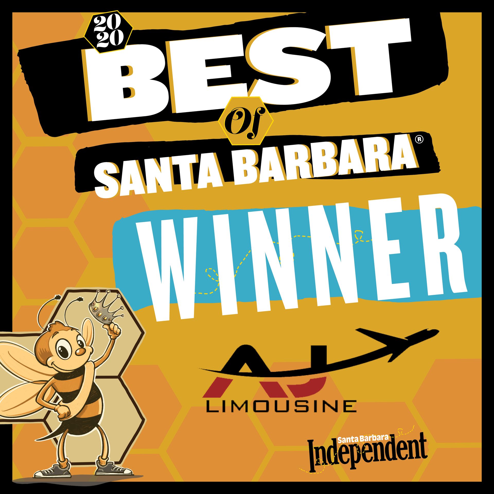 A poster that says best of santa barbara winner