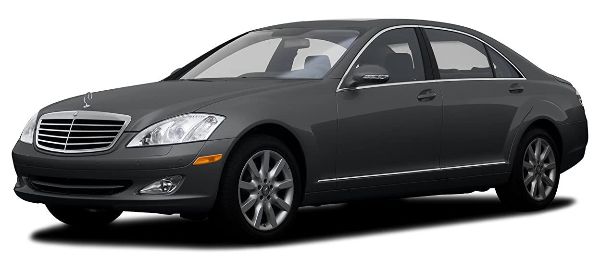 A mercedes benz s class is shown on a white background.