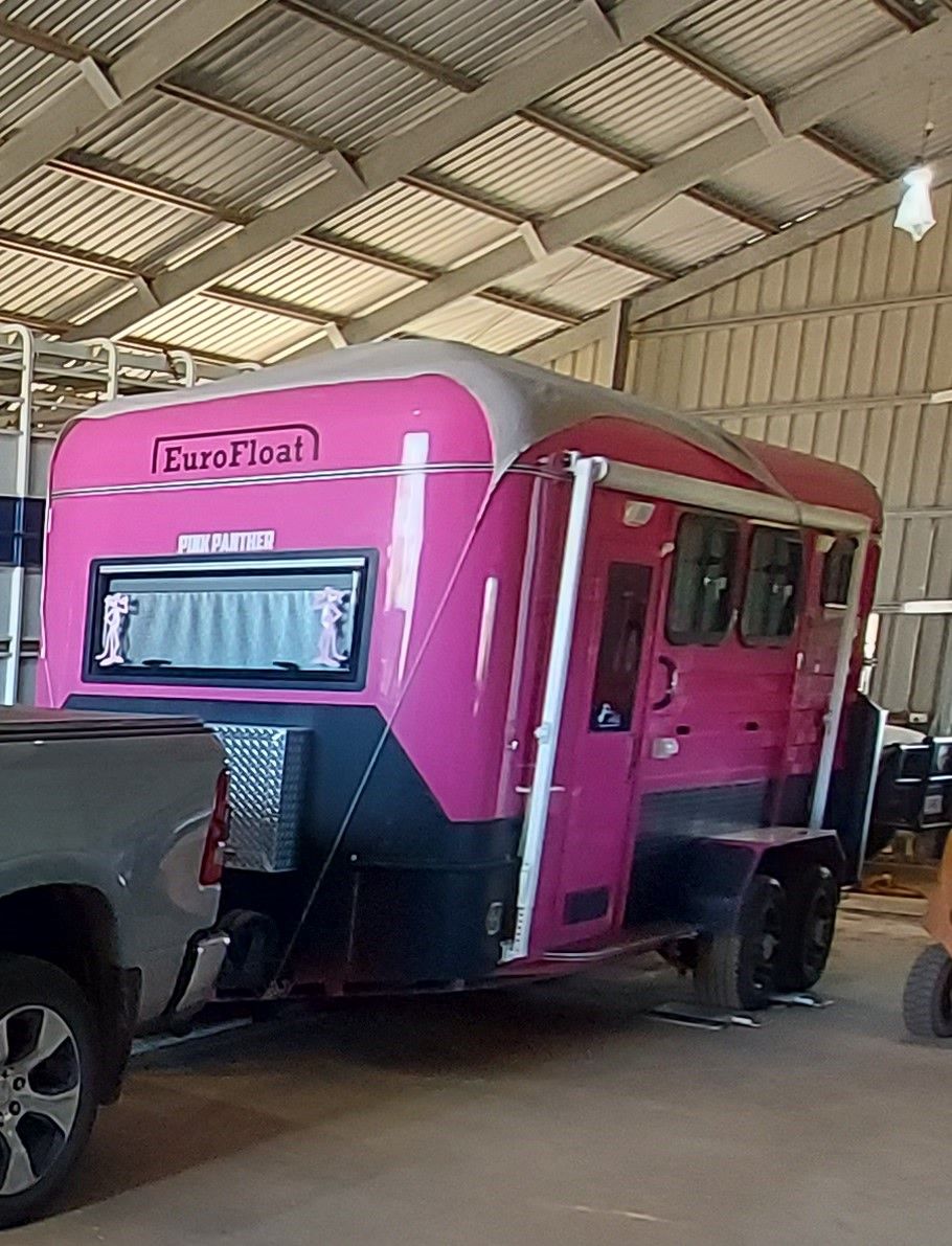 Pick Up Truck With Pink Caravan - Vehicle Weighing in Gladstone, QLD