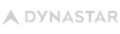 Un logotipo gris para una empresa llamada Dynastar sobre un fondo blanco.