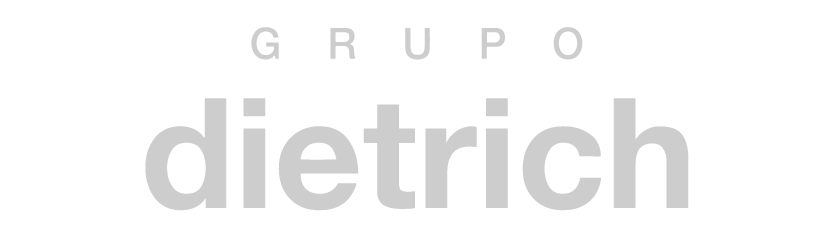 Un logotipo para el Grupo Dietrich sobre un fondo blanco.