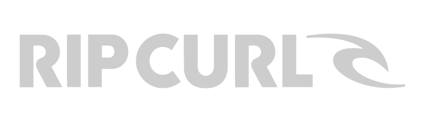 Un logotipo de Rip Curl blanco sobre un fondo blanco.