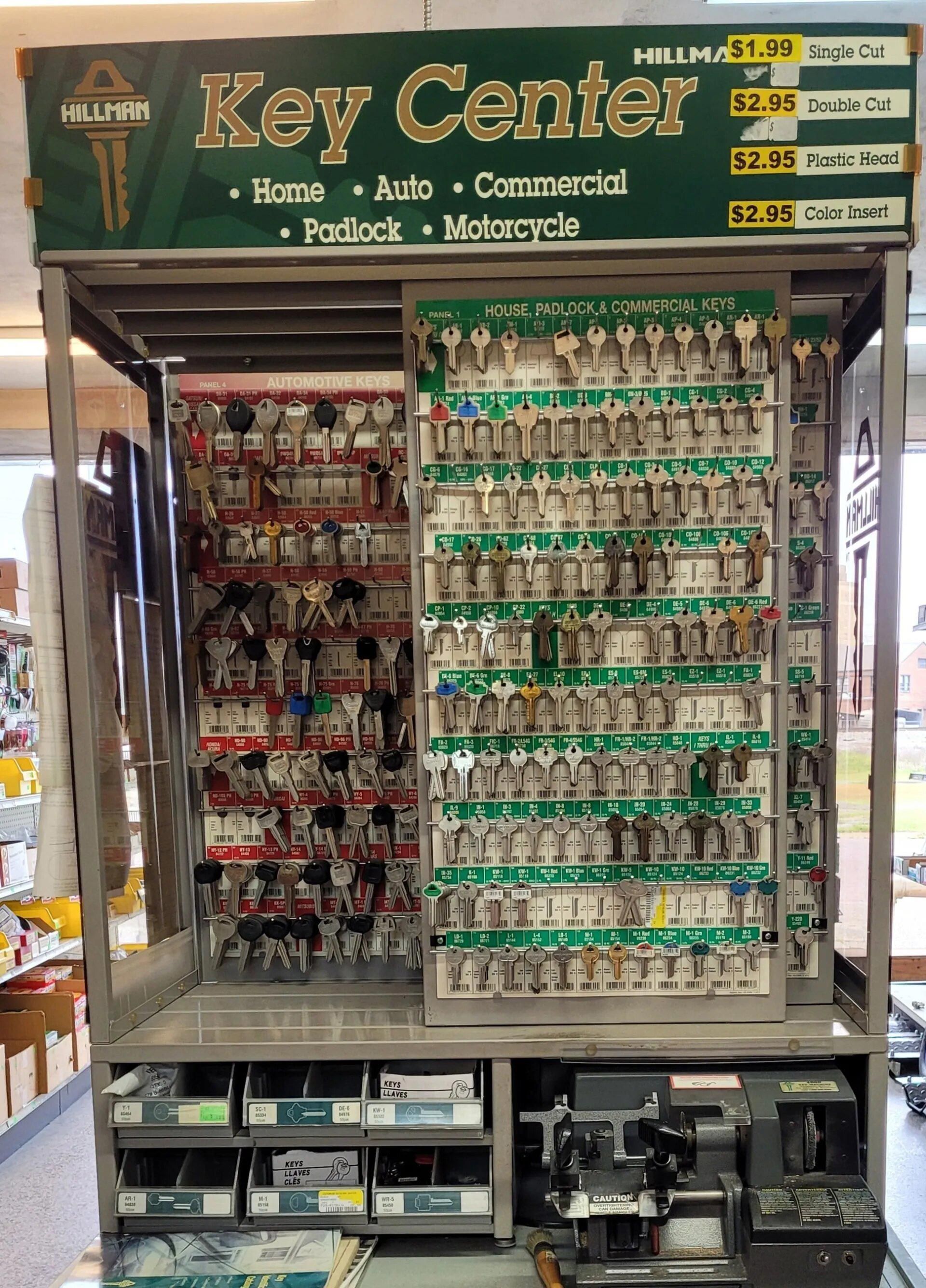 Key Center With Lots of Keys on Display — Hattiesburg, MS — McElhaney Plumbing & Hardware Inc