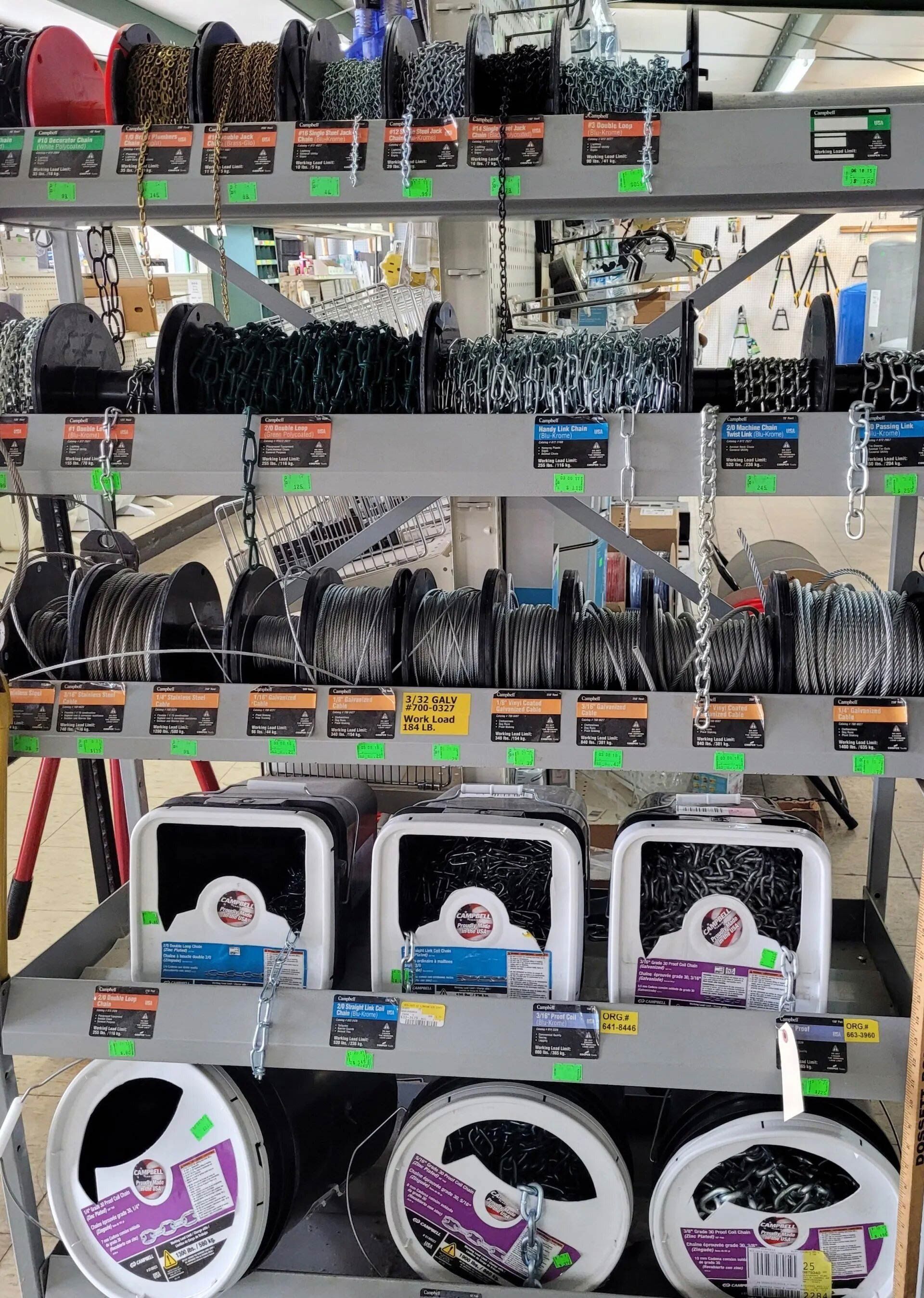 Store Shelf Filled With Lots of Hardware Products — Hattiesburg, MS — McElhaney Plumbing & Hardware Inc