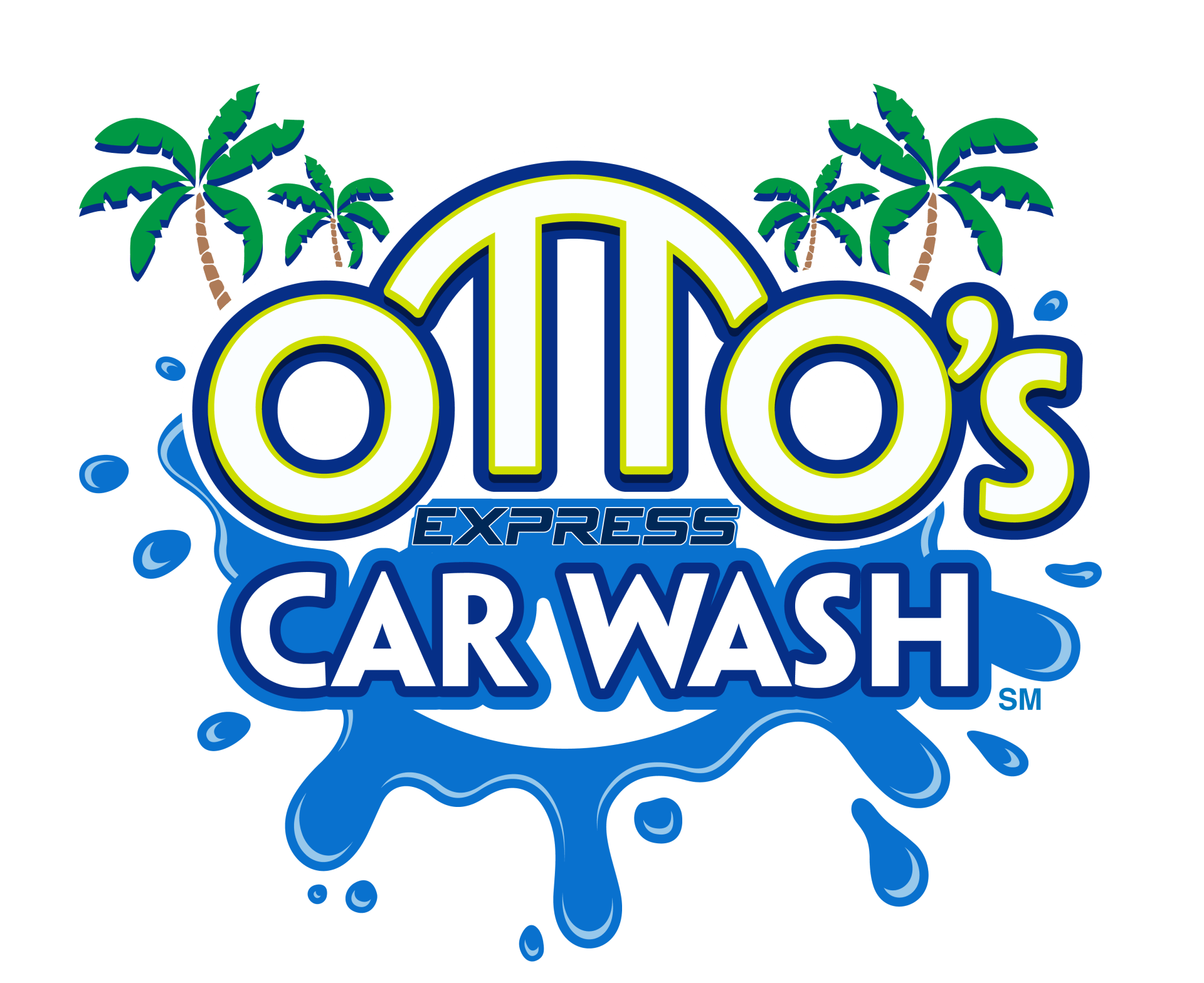 Otto's Express Car Wash logo with splash graphic