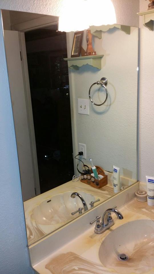 Bathroom mirror — glass repair in Glendale, AZ