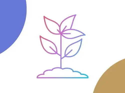 Un dessin au trait d'une plante poussant hors du sol.