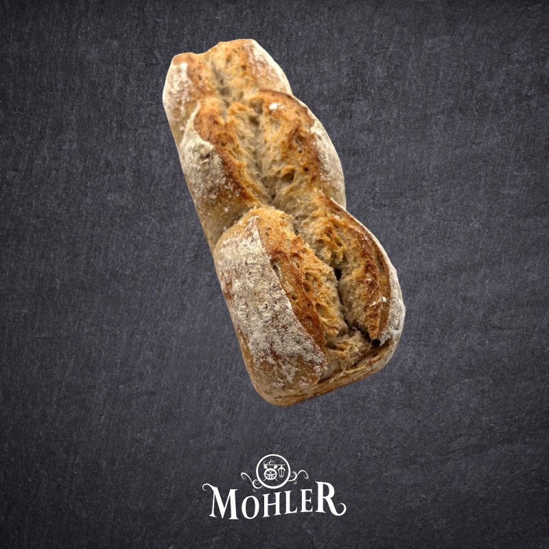 Ein Schleusen-Brot auf einem schwarzen Hintergrund