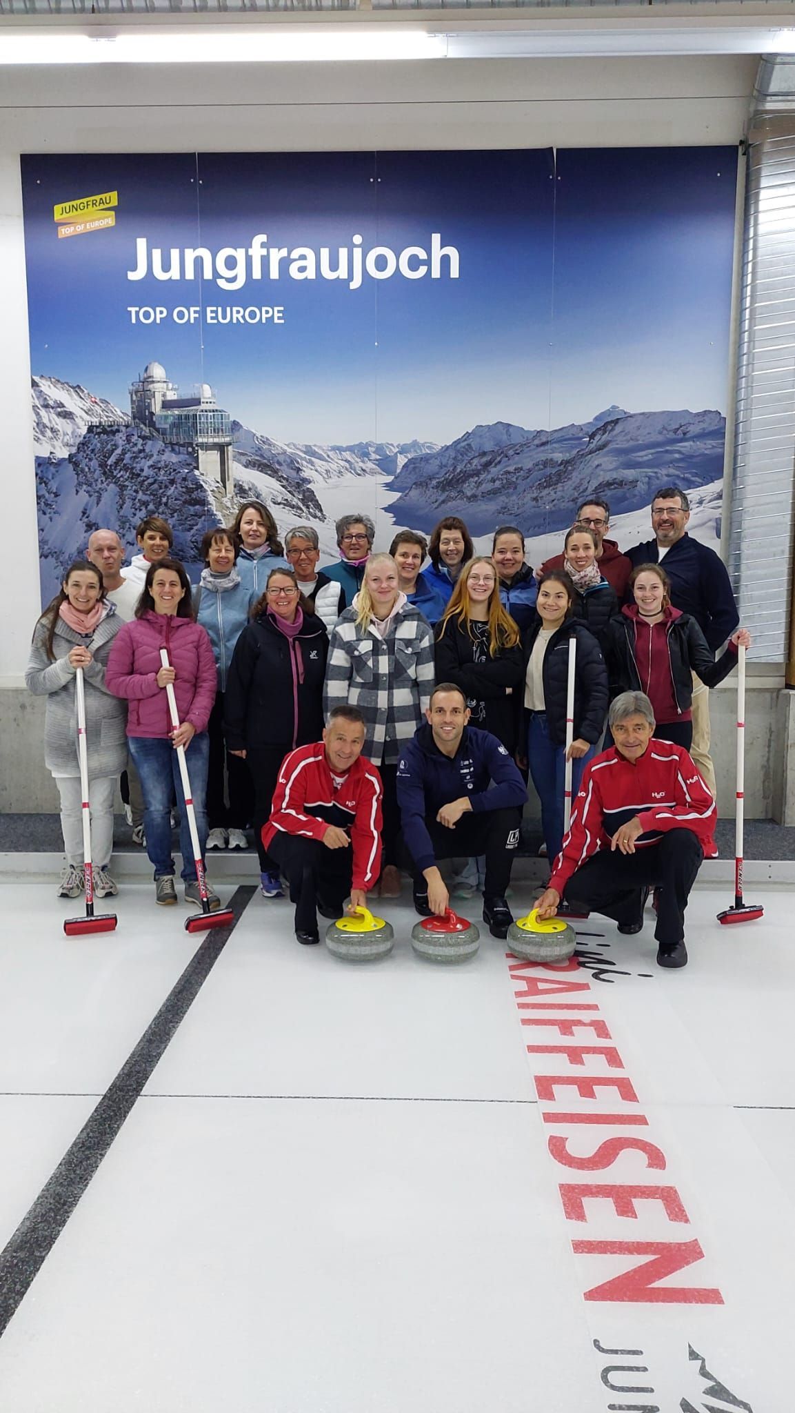 Gruppenbild Bäckerei Mohler Team-Event Curling