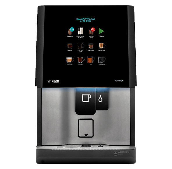 Vitro S5
Offers the authentic taste of the real espresso. The Vitro S5 comes with ample room for a large supply of coffee beans, along with milk, chocolate, decaffeinated coffee and instant tea, so as to easily meet the needs of settings such as offices, convenience stores and large meetings.