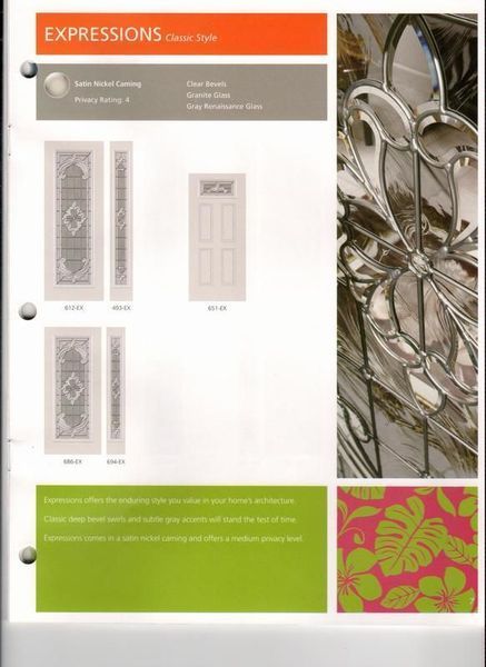 A brochure with a picture of a door and the words expressions.