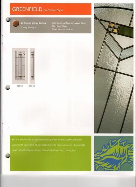 A brochure for greenfield stained-glass windows.