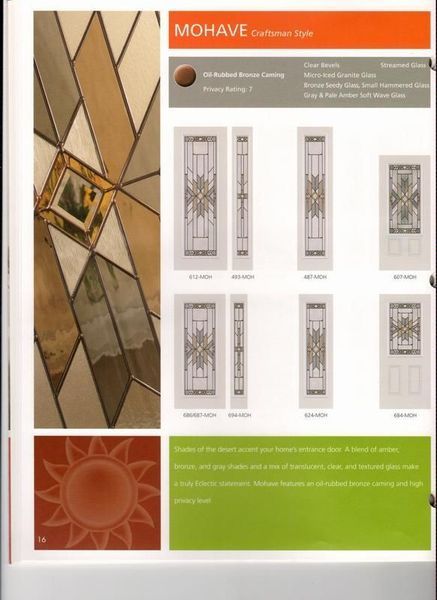 Alt Text:
A brochure for Mohave stained-glass doors.