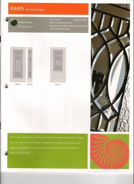 A brochure for a door that says Paris on it.
