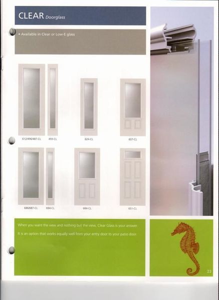 A picture of a door with a seahorse on it.